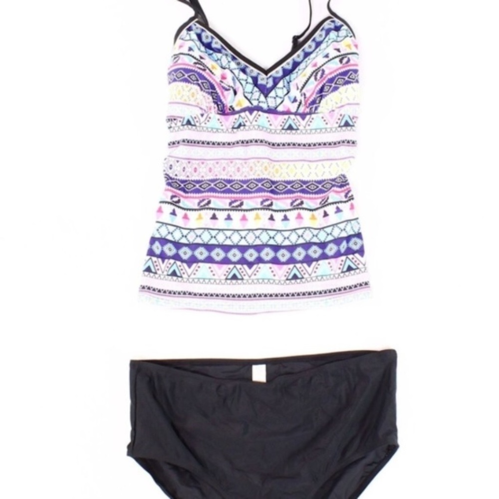 ENJOY THE SUN MULTI-COLOR TANKINI SIZE XXL